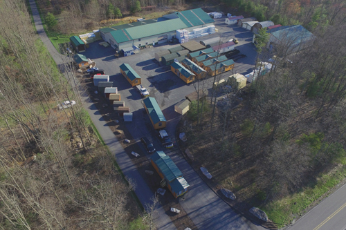 Arial view of Rocky Mountain Structures