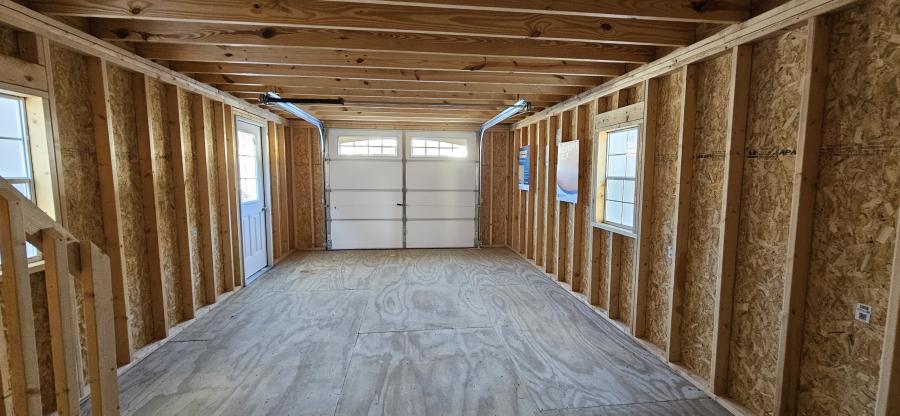 1 car 2 story garage