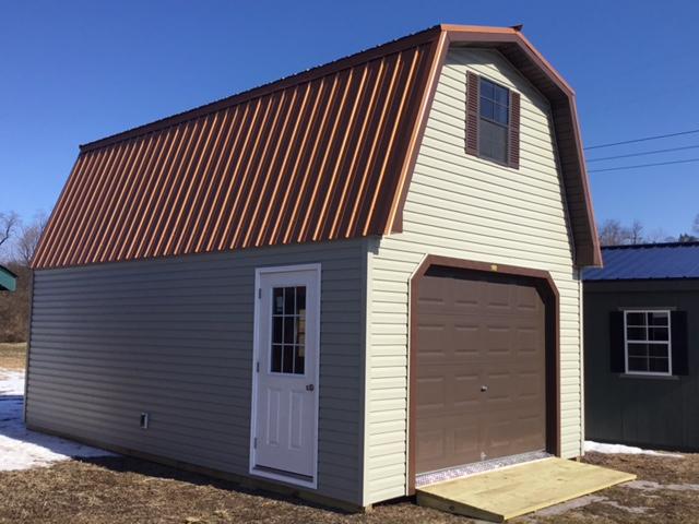 1 car 2 story garage