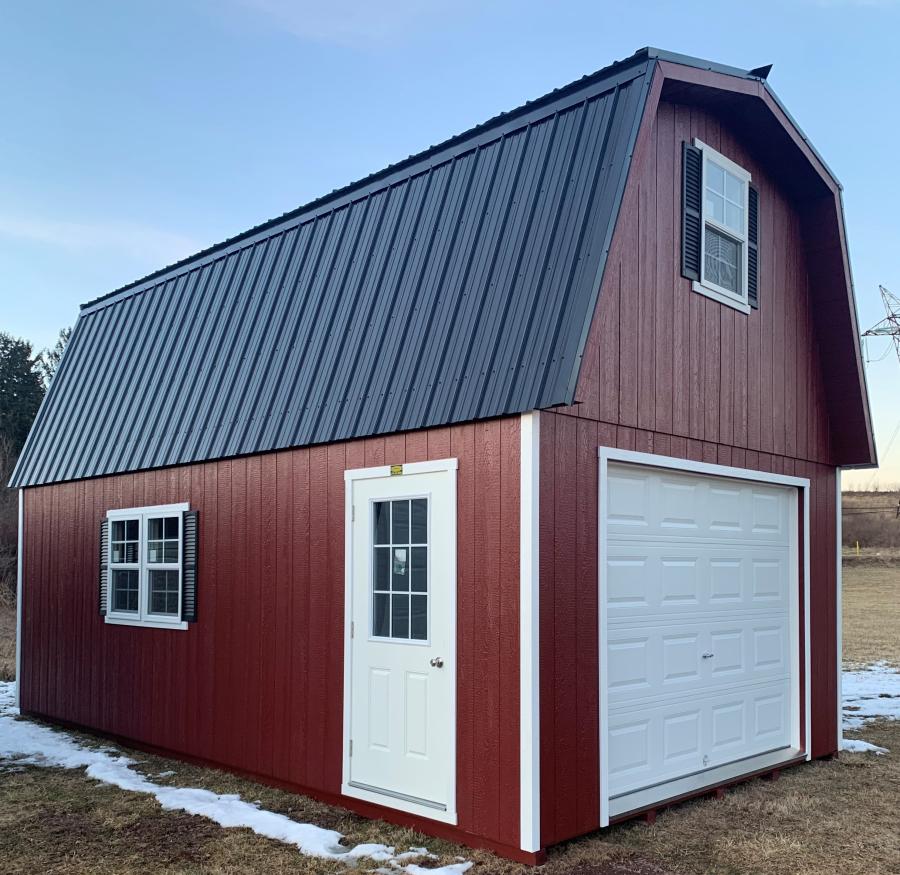1 car 2 story garage