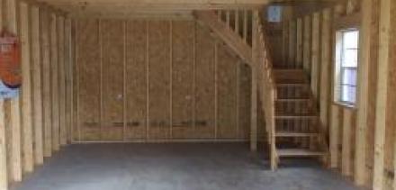 1 car 2 story garage