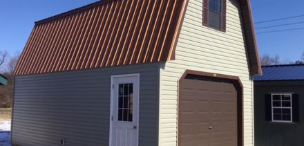 1 car 2 story garage