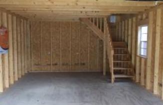 1 car 2 story garage