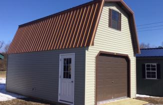 1 car 2 story garage